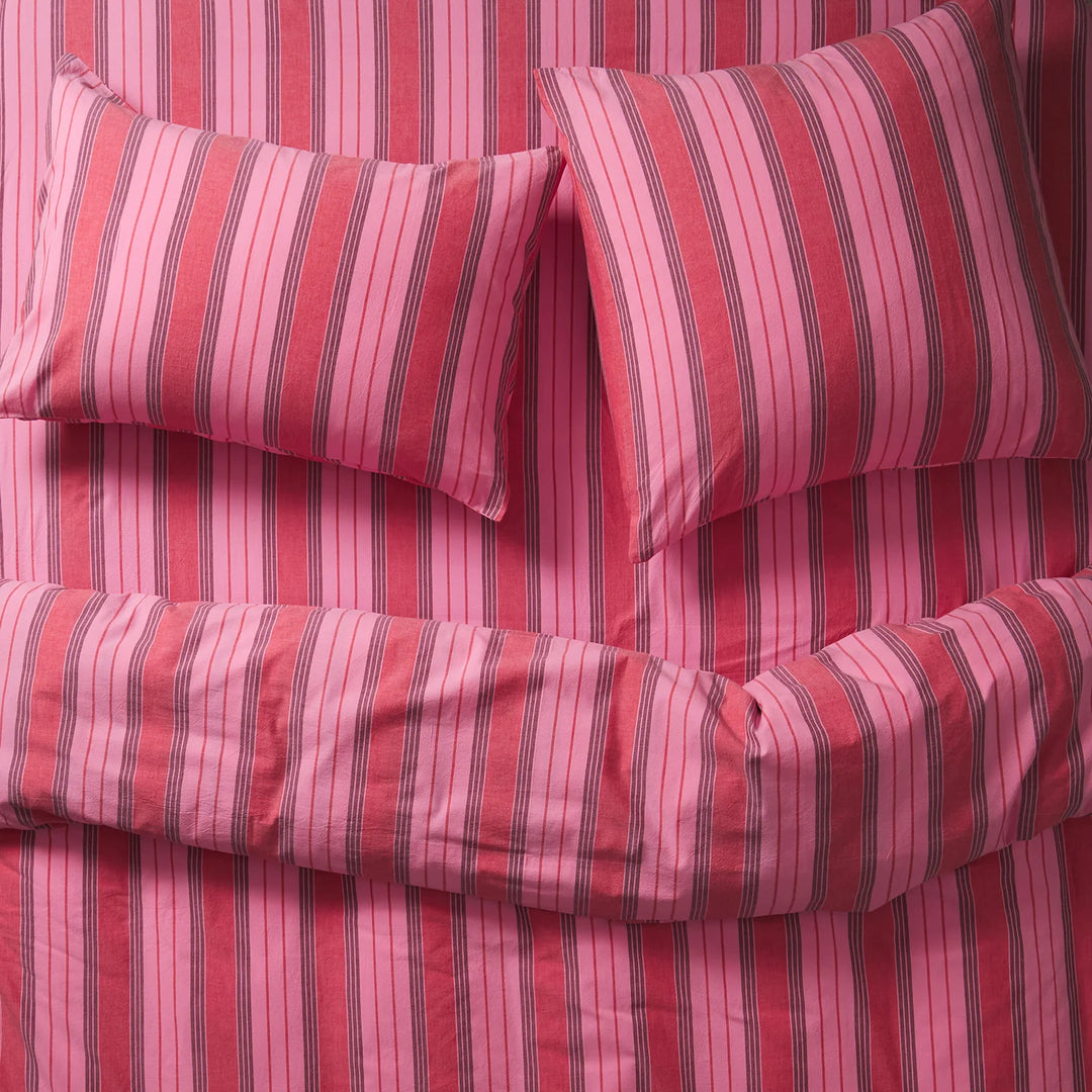 Sage x Claire Brigitte Cotton Fitted Sheets - Scarlet