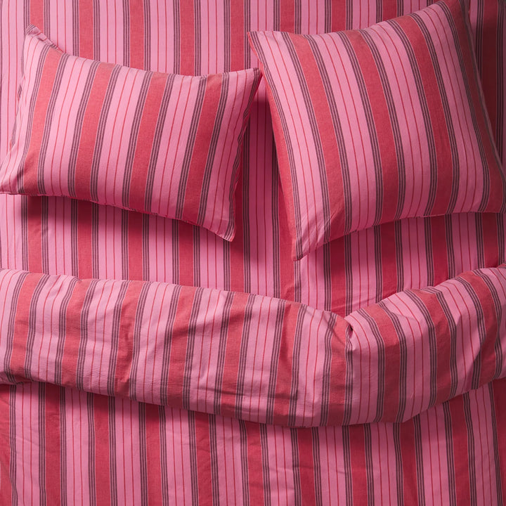 Sage x Claire Brigitte Cotton Fitted Sheets - Scarlet