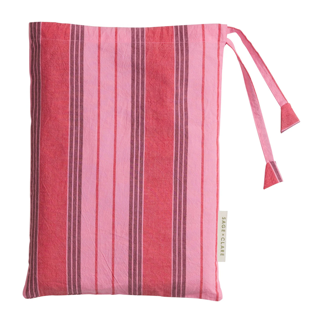 Sage x Claire Brigitte Cotton Fitted Sheets - Scarlet