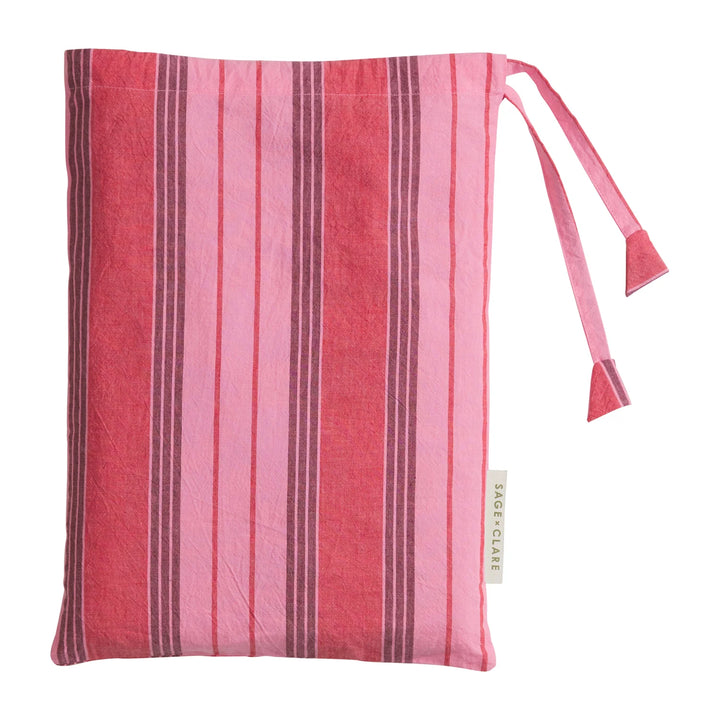 Sage x Claire Brigitte Cotton Fitted Sheets - Scarlet