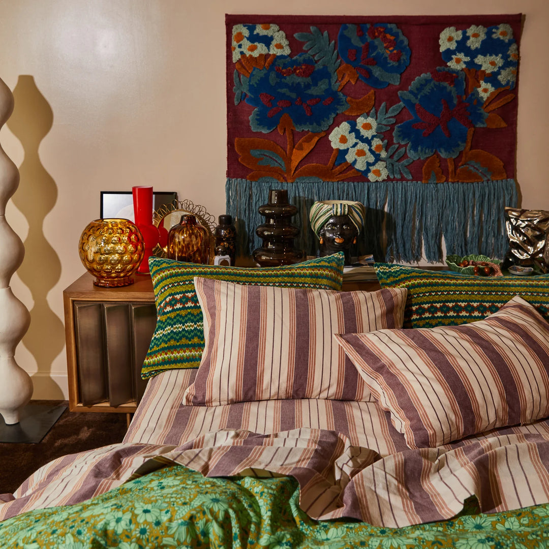 Sage x Clare Brigitte Cotton Pillowcase Set - Mahogany
