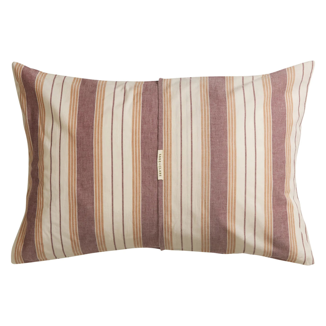 Sage x Clare Brigitte Cotton Pillowcase Set - Mahogany