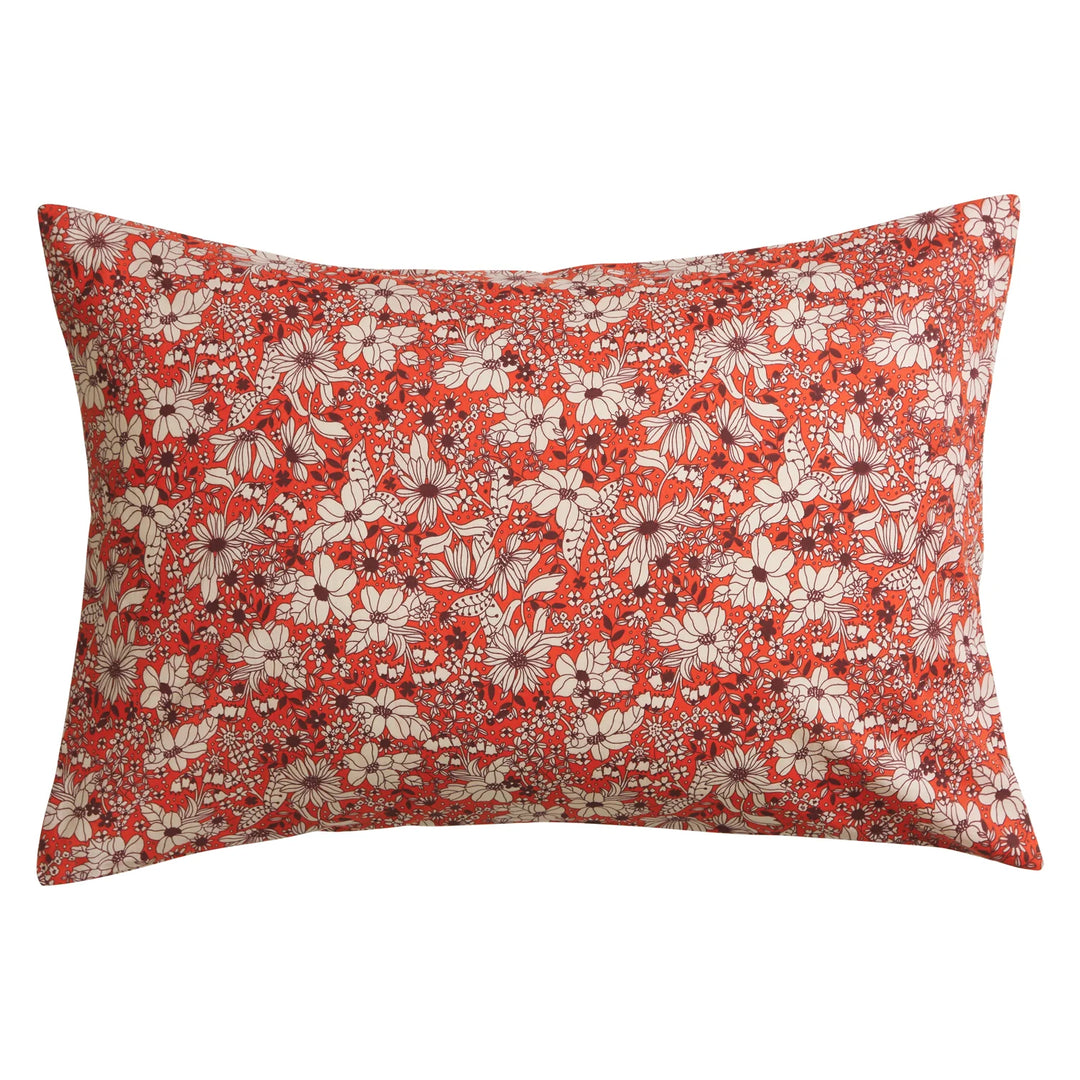 Sage x Clare Evette Cotton Pillowcase Set - Scarlet Standard