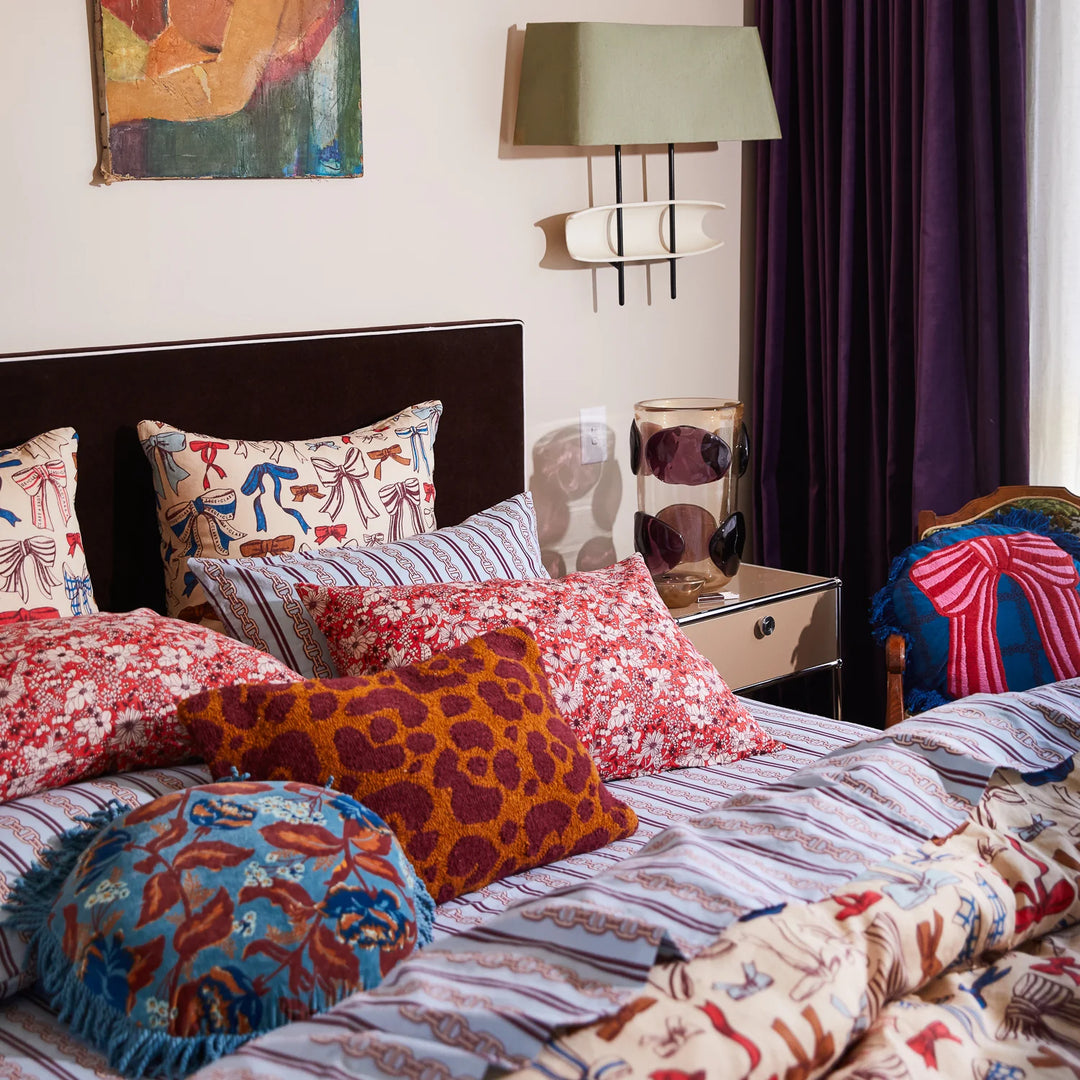 Sage x Clare Evette Cotton Pillowcase Set - Scarlet Standard