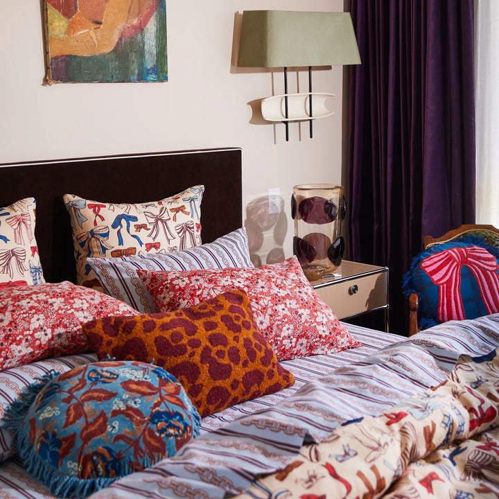 Sage x Clare Evette Cotton Pillowcase Set - Scarlet Standard