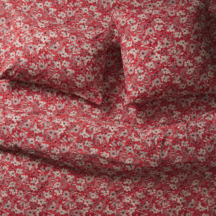 Sage x Clare Evette Cotton Pillowcase Set - Scarlet Standard