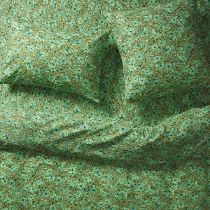 Sage x Clare Evette Cotton Quilt Cover - Olive