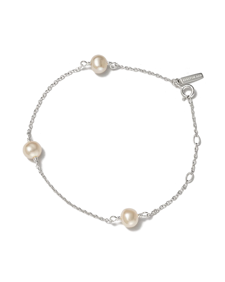 Moon Tide Pearl Bracelet (Sterling Silver)