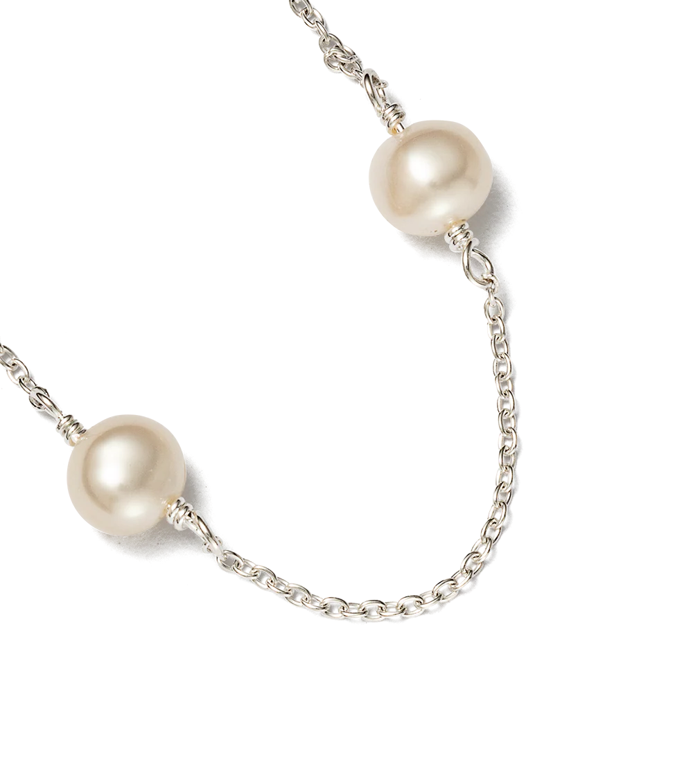Moon Tide Pearl Bracelet (Sterling Silver)