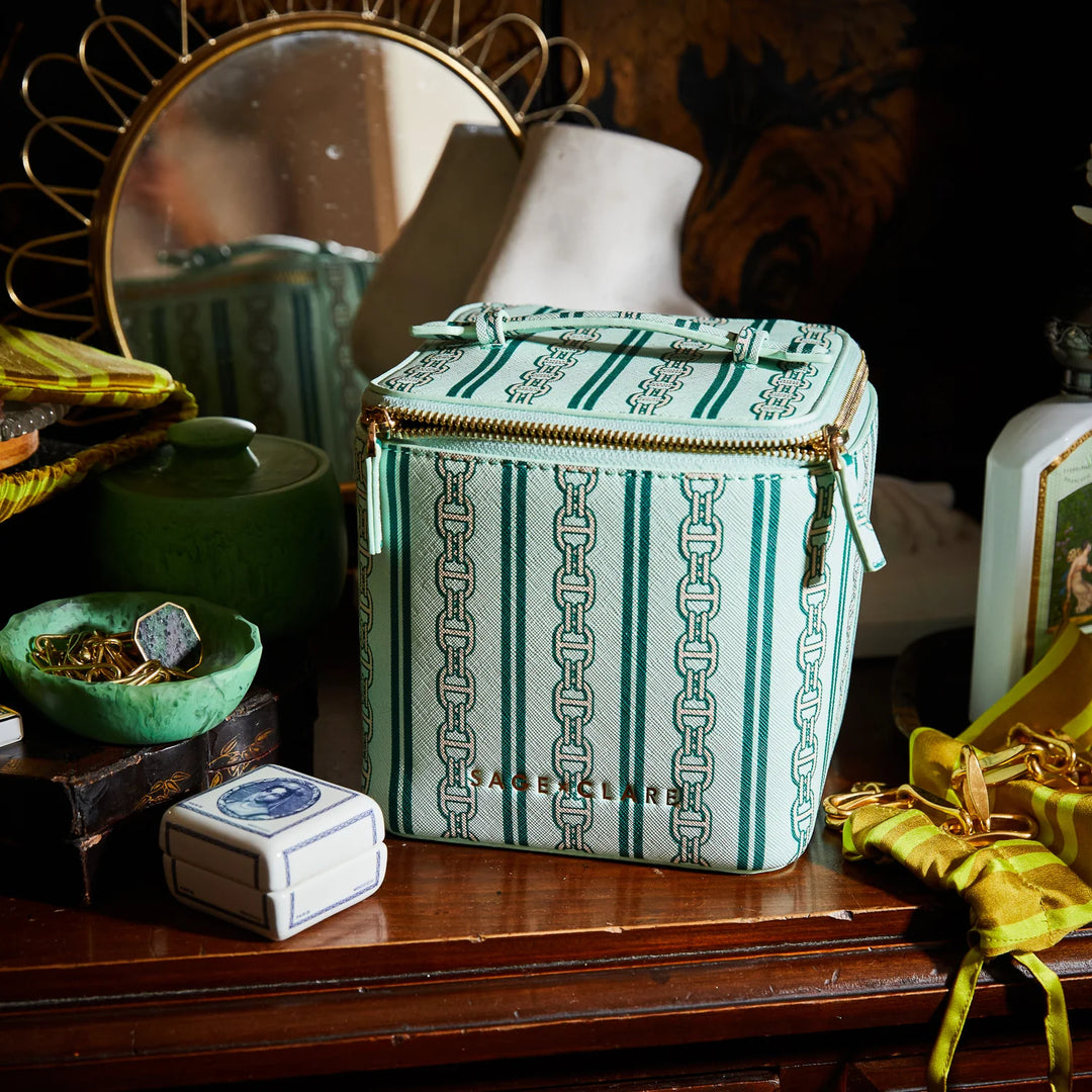 Sage x Clare Acadia Cosmetic Case - Jade