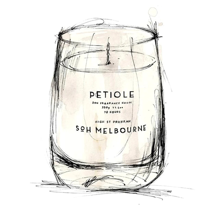 SoH White Matte Candle 350g - Petiole