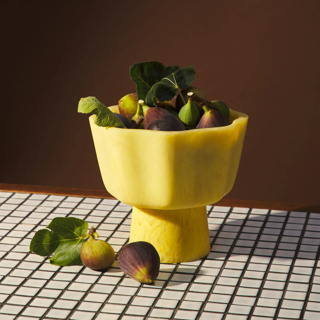 Sage x Clare Joy Pedestal Bowl - Aspen Gold