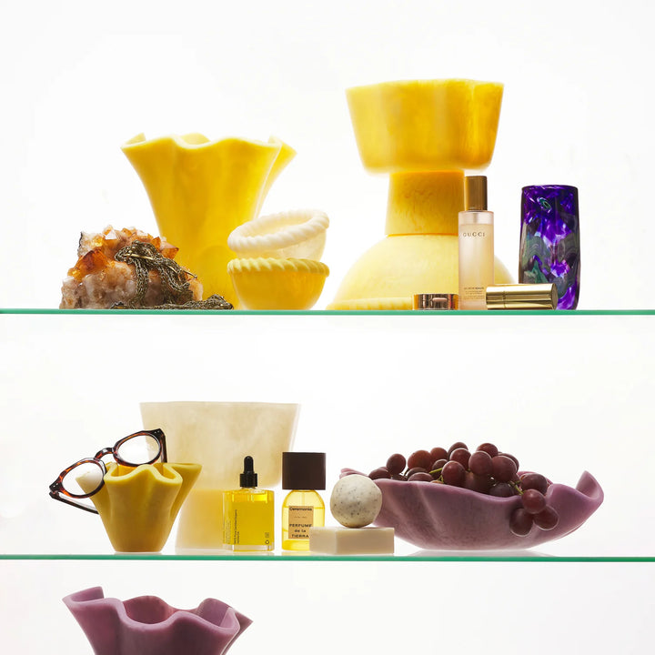 Sage x Clare Joy Pedestal Bowl - Aspen Gold