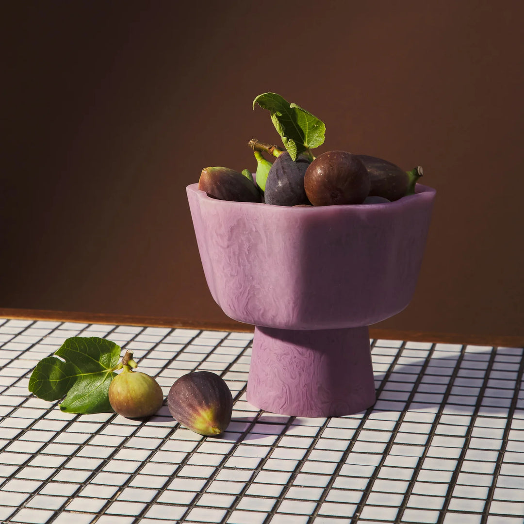 Sage x Clare Joy Pedestal Bowl - Orchid