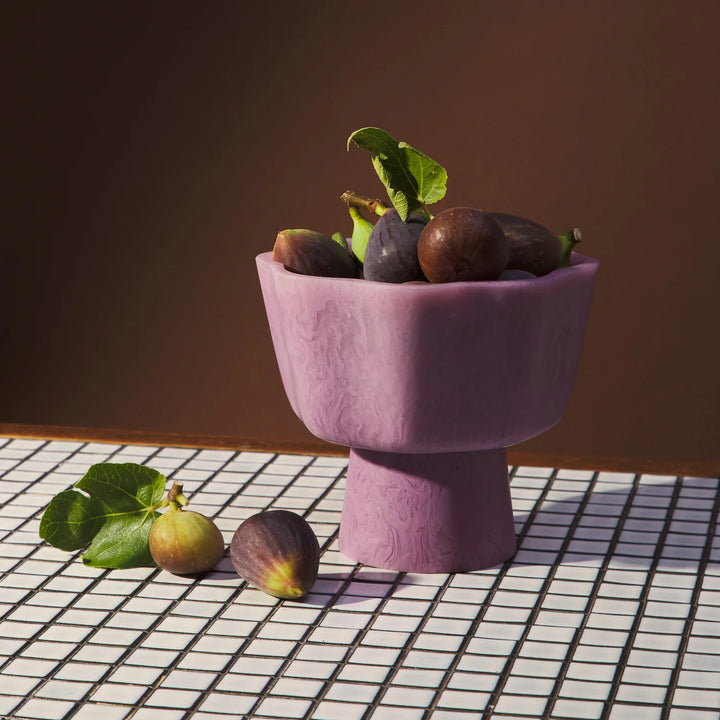 Sage x Clare Joy Pedestal Bowl - Orchid