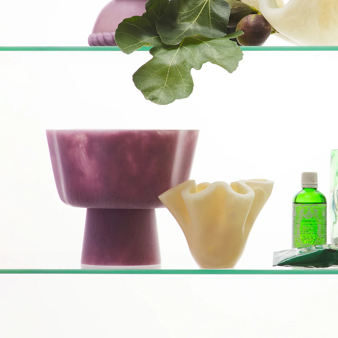 Sage x Clare Joy Pedestal Bowl - Orchid