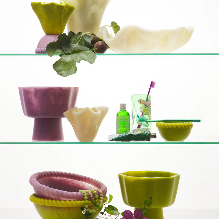 Sage x Clare Joy Pedestal Bowl - Orchid