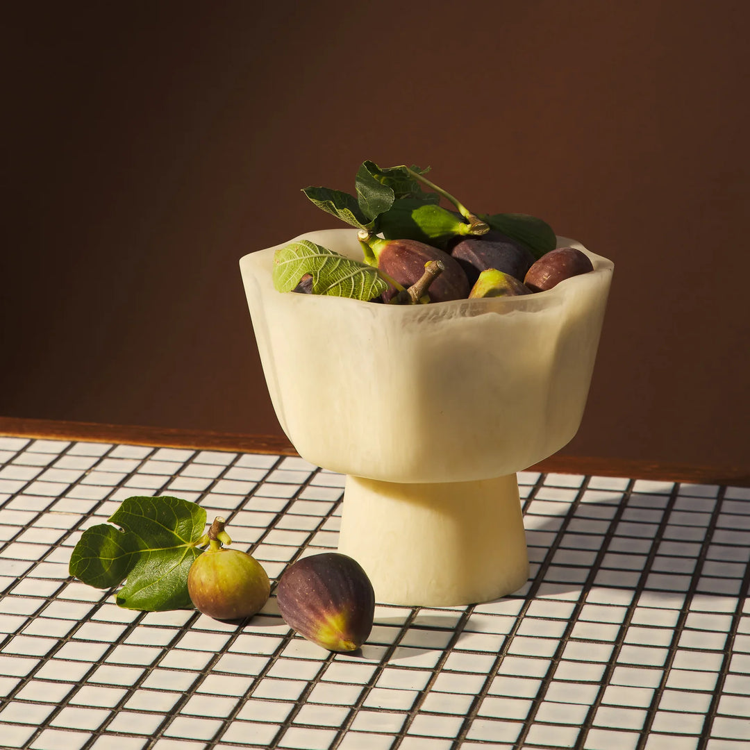 Sage x Clare Joy Pedestal Bowl - Pearl