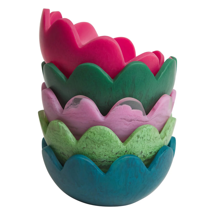 Sage x Clare Petal Bowl - Raspberry
