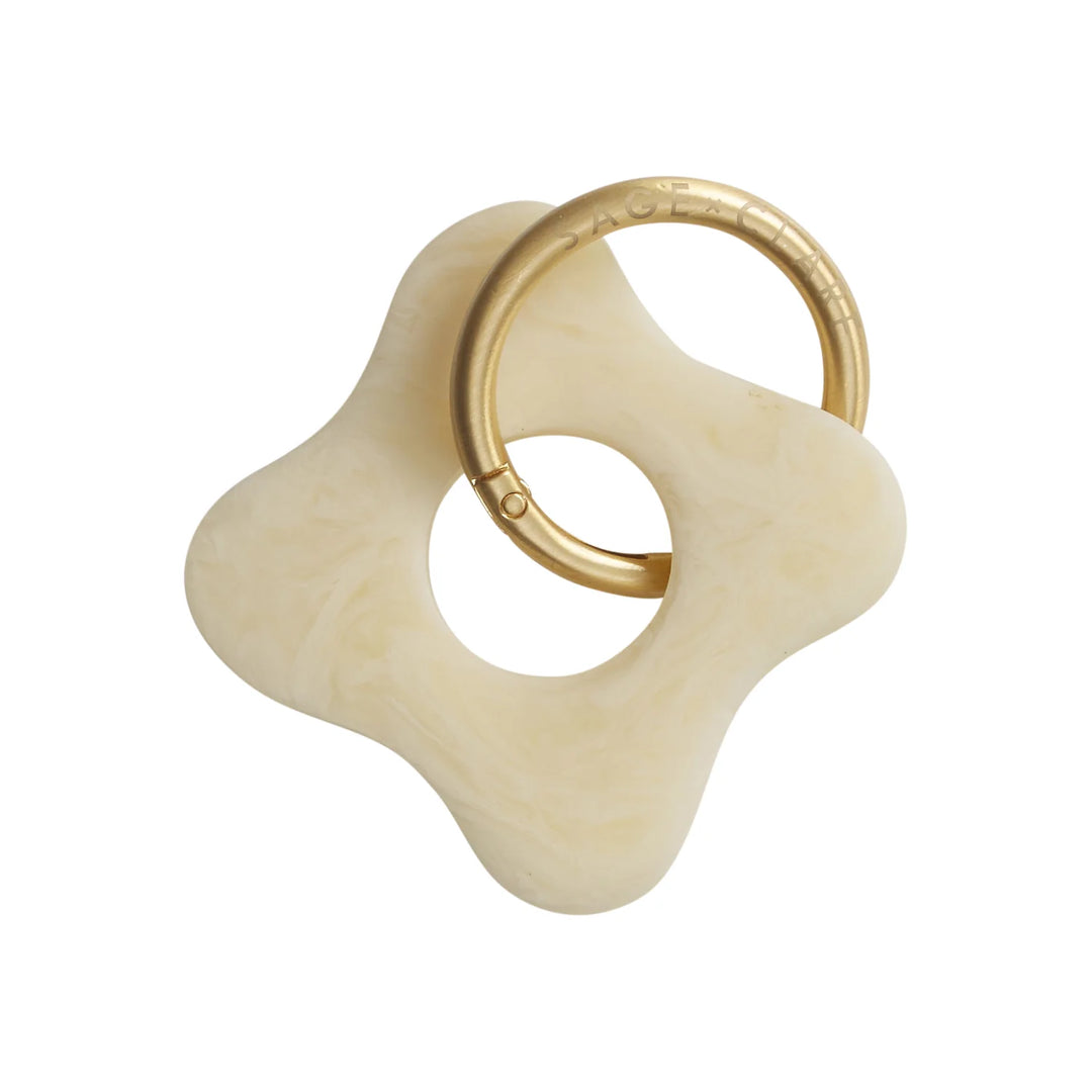 Sage x Clare Carla Keyring - Pearl