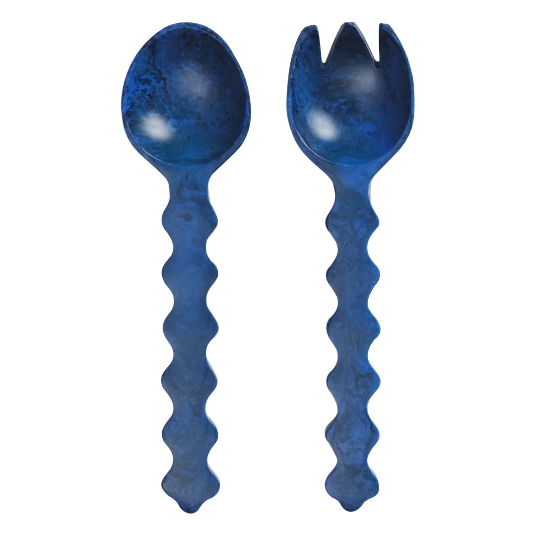 Sage x Clare Gisele Salad Servers - Azure