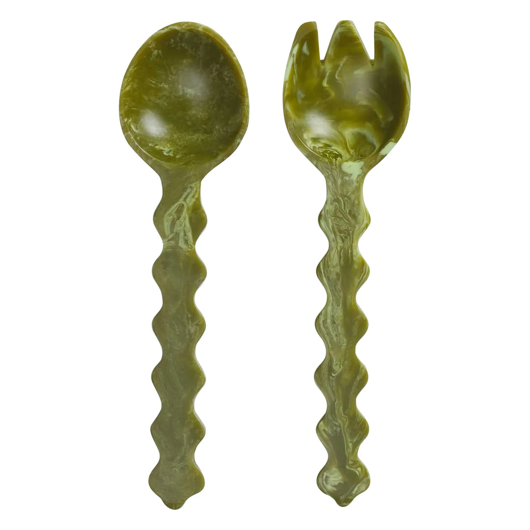Sage x Clare Gisele Salad Servers - La Palma