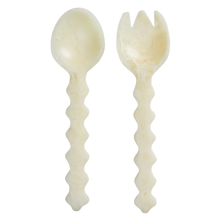 Sage x Clare Gisele Salad Servers - Pearl