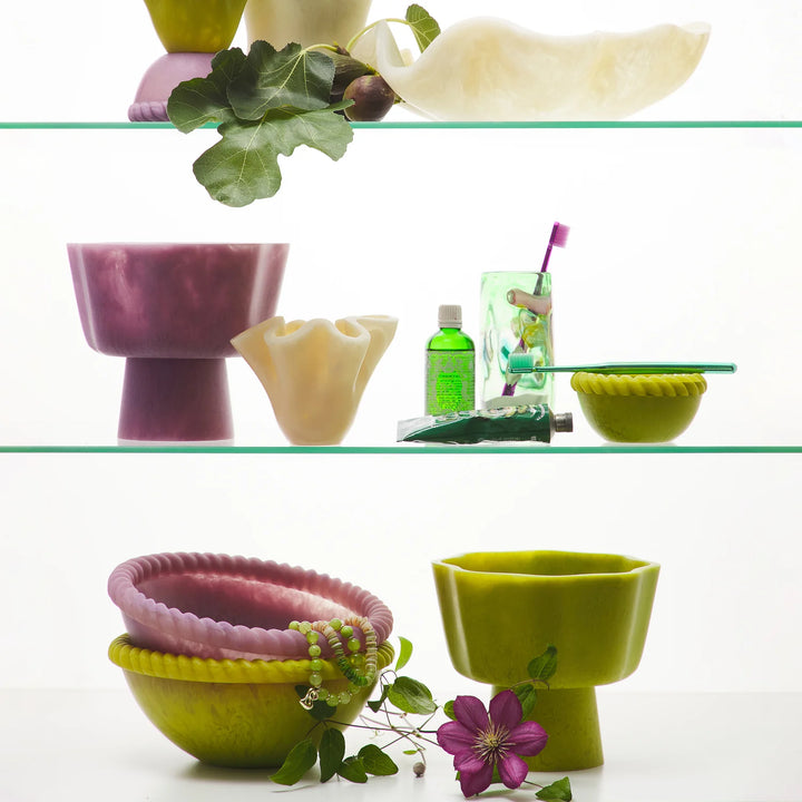 Sage x Clare Leah Vase - Pearl
