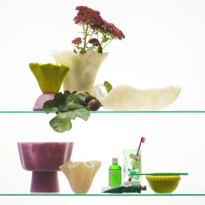 Sage x Clare Violetta Vase - Pearl