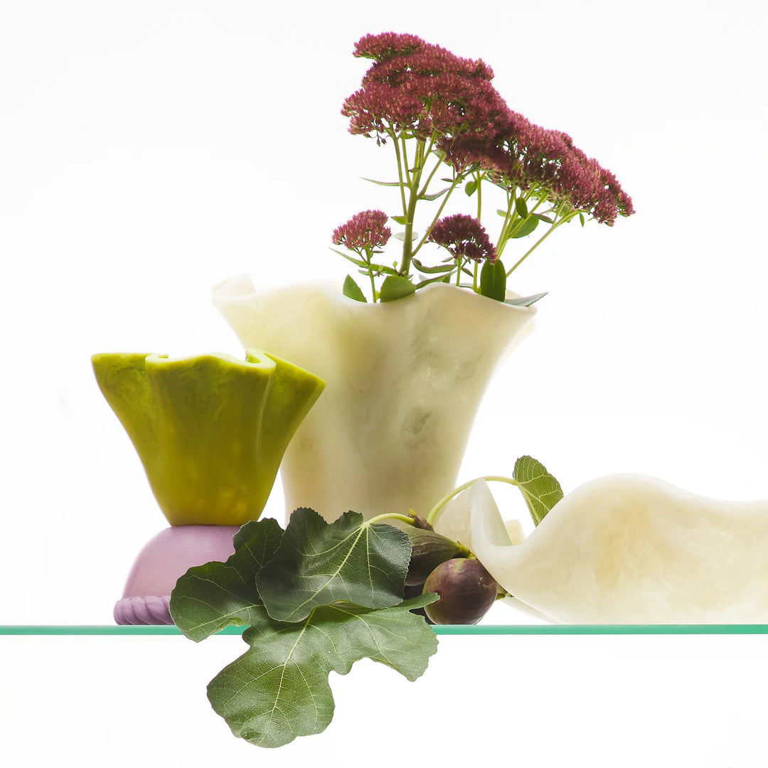 Sage x Clare Violetta Vase - Pearl