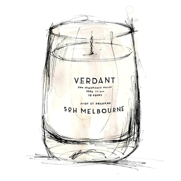 SoH White Matte Candle 350g - Verdant