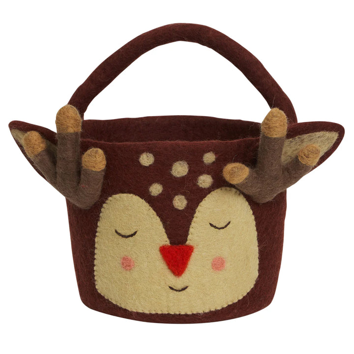 Sage x Clare Romalda Felt Basket - Kids Accessories
