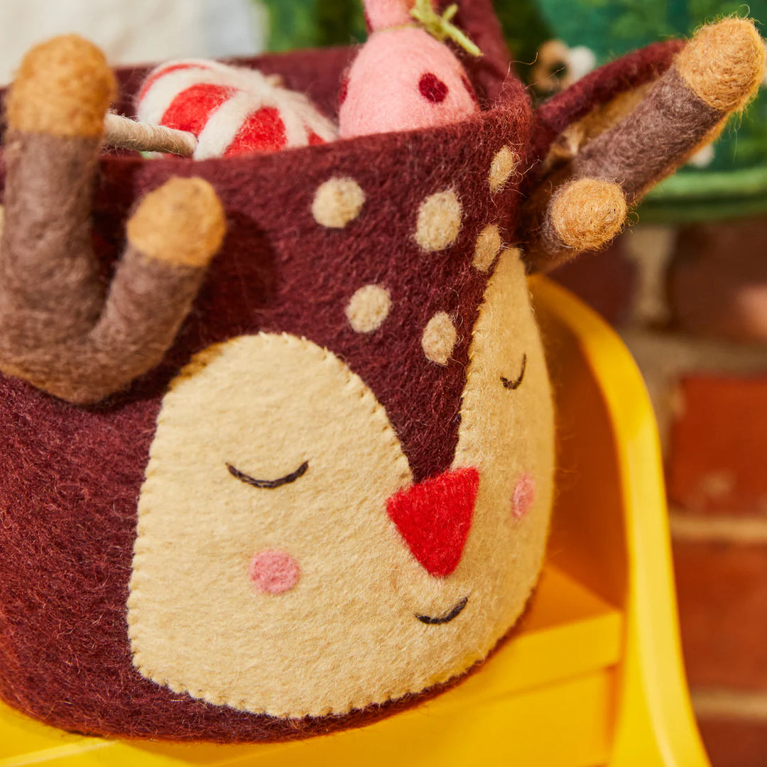 Sage x Clare Romalda Felt Basket