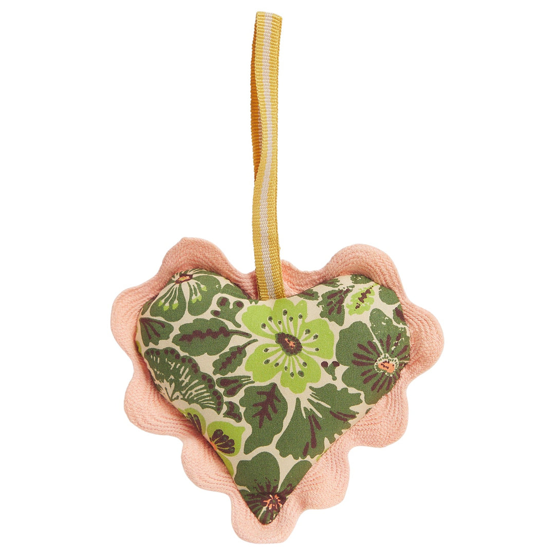 Sage x Clare Magnolia Cotton Heart Decoration - Cactus Green