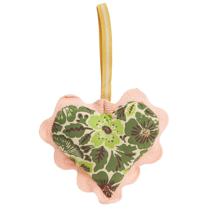 Sage x Clare Magnolia Cotton Heart Decoration - Cactus Green