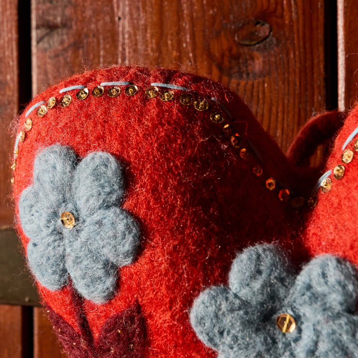 Sage x Clare Sadie Felt Heart Door Decoration