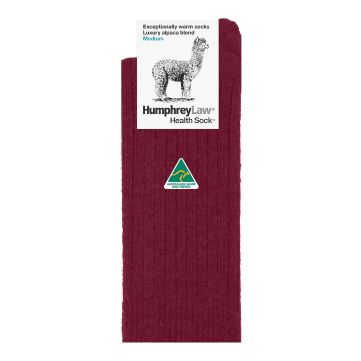 Humphrey Law Alpaca Health Socks - Berry